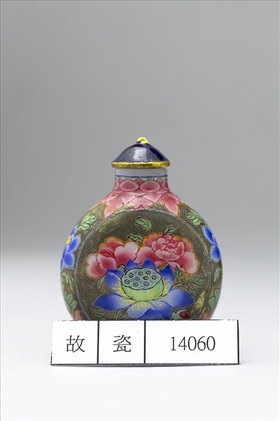 玻璃胎畫琺瑯富貴福壽紋鼻煙壺