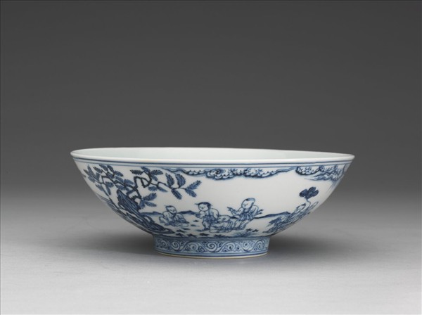 青花嬰戲圖碗