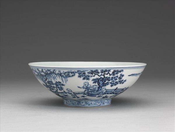 青花嬰戲圖碗