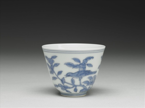 青花花鳥紋杯