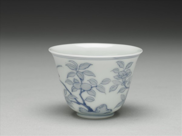 青花花鳥紋杯