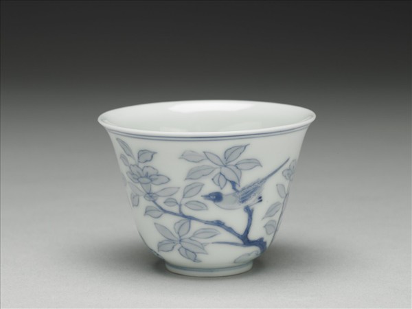 青花花鳥紋杯