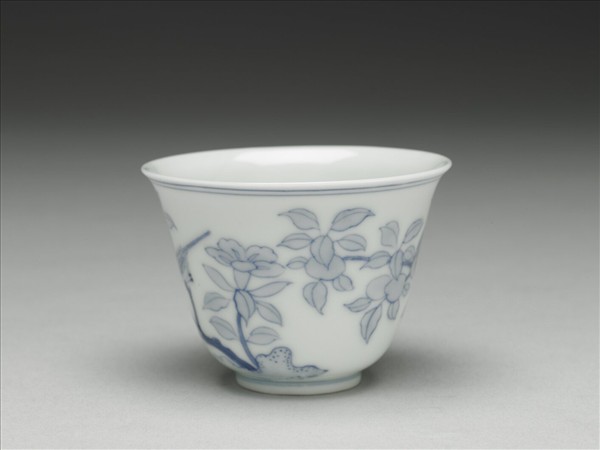 青花花鳥紋杯