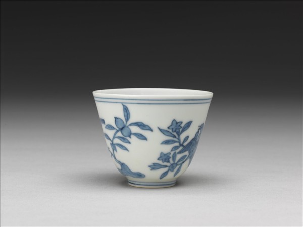 青花花鳥紋杯