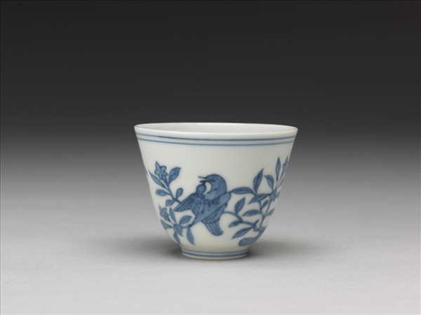 青花花鳥紋杯