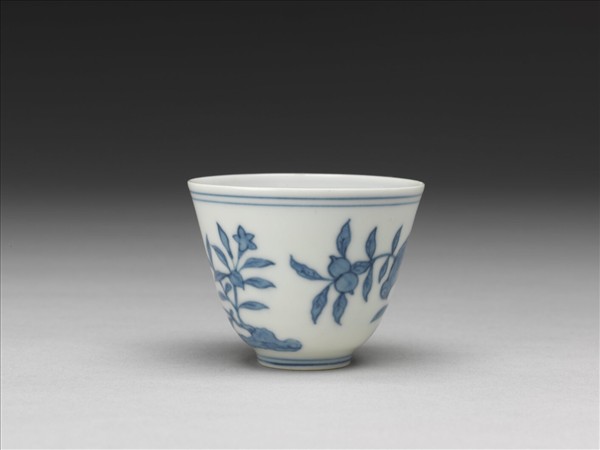 青花花鳥紋杯