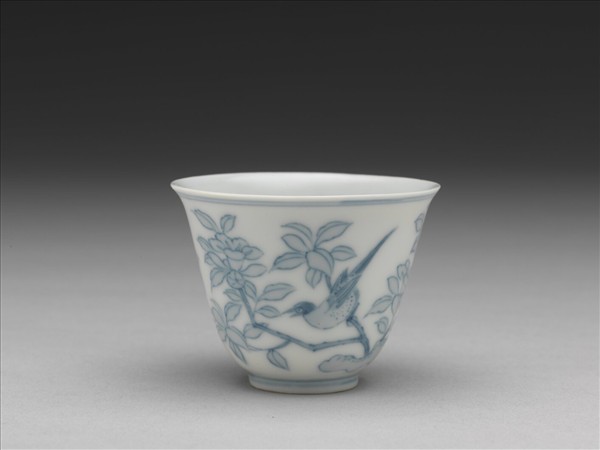 青花花鳥紋杯