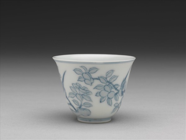 青花花鳥紋杯