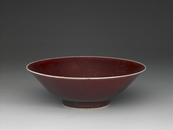 寶石紅釉碗