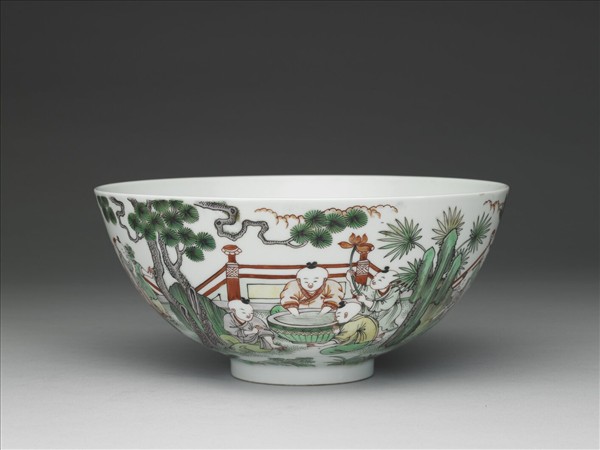 五彩嬰戲圖碗