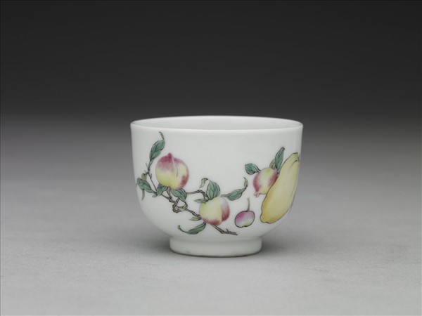 琺瑯彩三果酒鍾