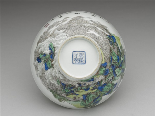 琺瑯彩壽山福海碗