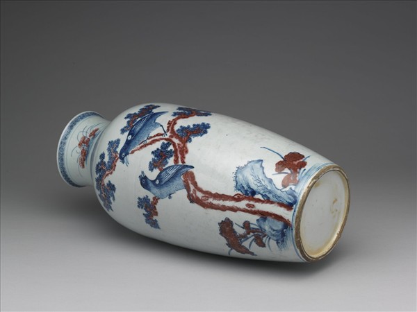 青花釉裡紅柏靈瓶