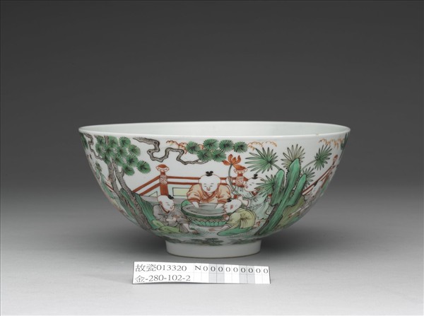 五彩嬰戲圖碗
