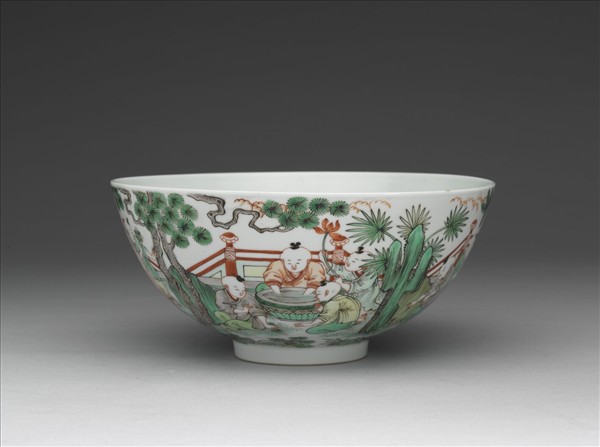 五彩嬰戲圖碗