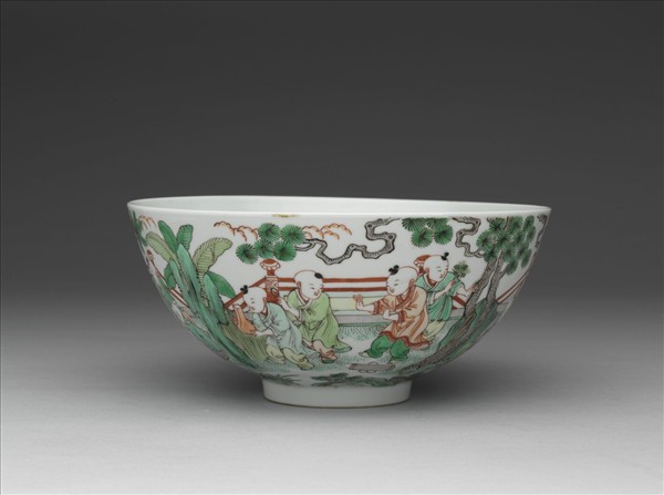 五彩嬰戲圖碗
