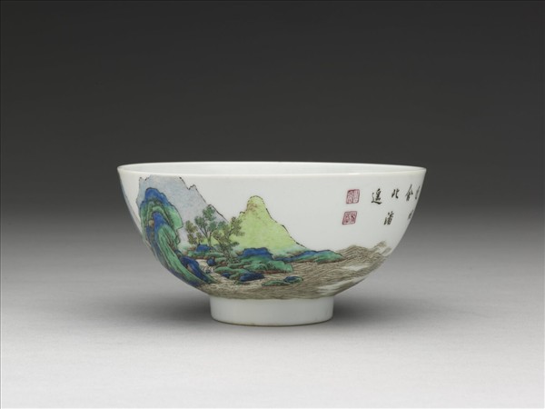 琺瑯彩壽山福海碗