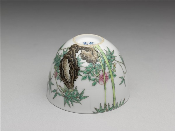 琺瑯彩綠竹詩意酒鍾