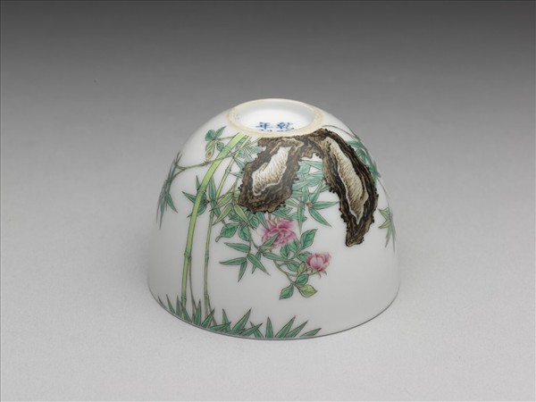 琺瑯彩綠竹詩意酒鍾