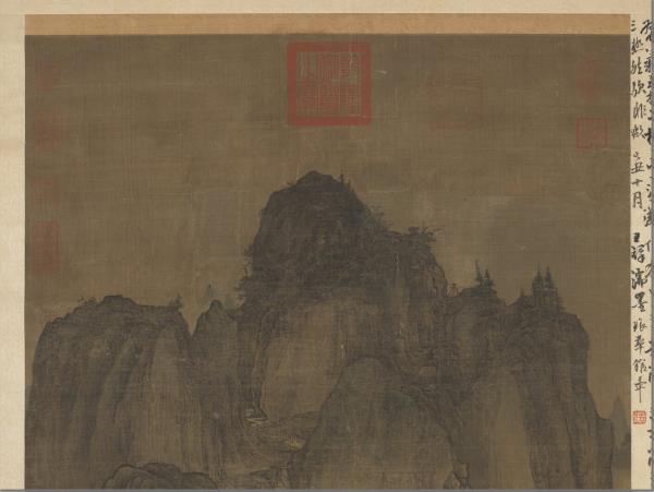 五代梁關仝秋山晚翠　軸