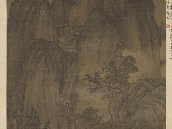 五代梁關仝秋山晚翠　軸