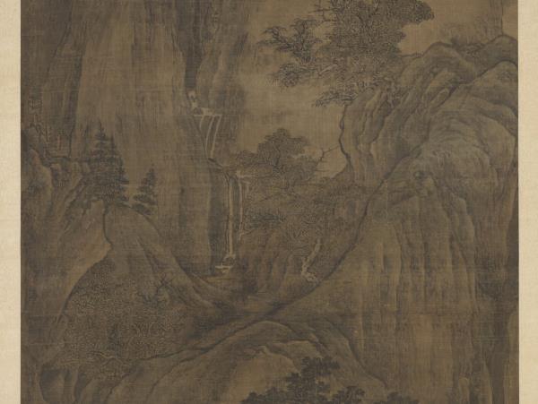 五代梁關仝秋山晚翠　軸