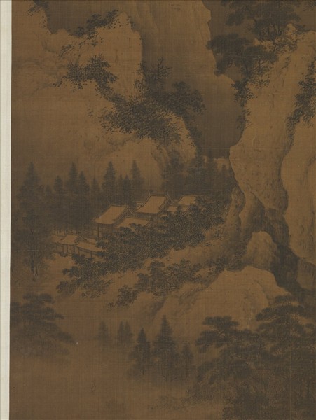 宋人溪山暮雪　軸