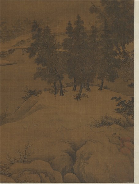 宋人溪山暮雪　軸