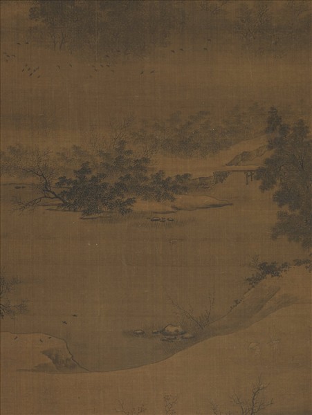 宋人溪山暮雪　軸