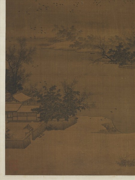 宋人溪山暮雪　軸