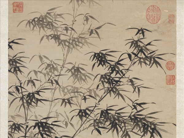 明夏昶畫竹林大士　軸