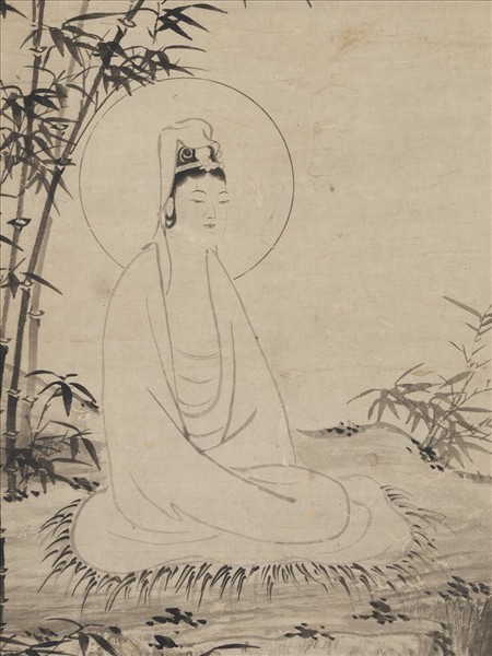 明夏昶畫竹林大士　軸