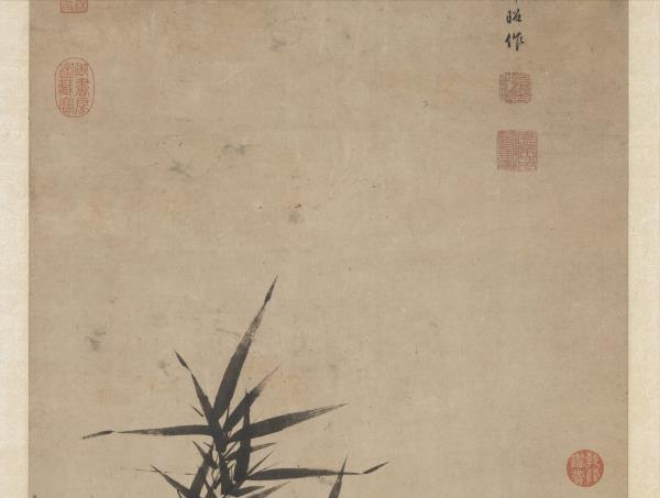 明夏昶半窗晴翠圖　軸