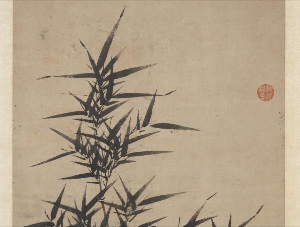 明夏昶半窗晴翠圖　軸