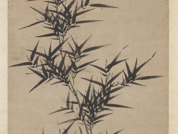 明夏昶半窗晴翠圖　軸