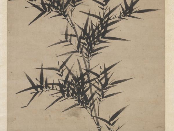 明夏昶半窗晴翠圖　軸