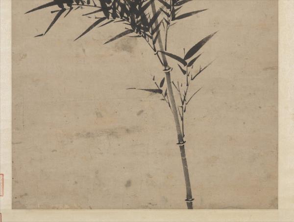 明夏昶半窗晴翠圖　軸