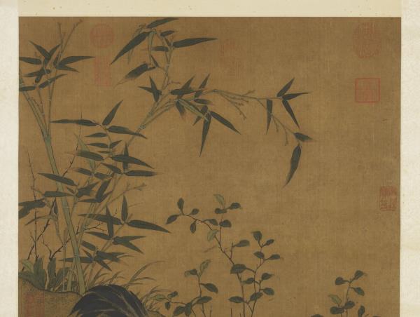 明邊文進分哺圖　軸