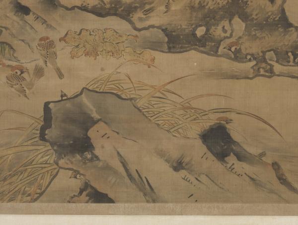 明邊文進花鳥　軸