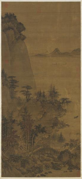 明戴進溪橋策蹇圖　軸