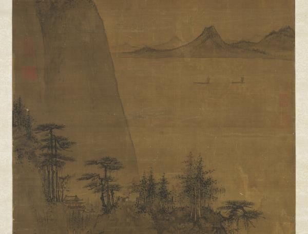 明戴進溪橋策蹇圖　軸