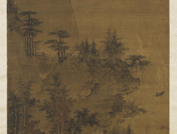 明戴進溪橋策蹇圖　軸