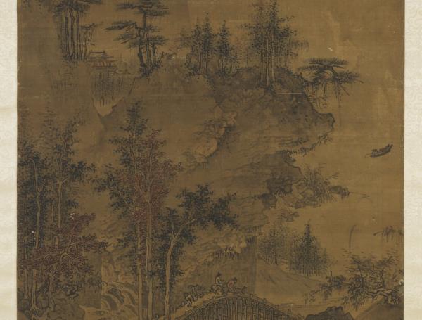 明戴進溪橋策蹇圖　軸