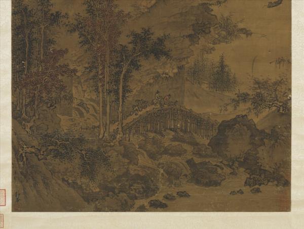 明戴進溪橋策蹇圖　軸