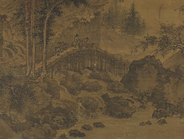 明戴進溪橋策蹇圖　軸