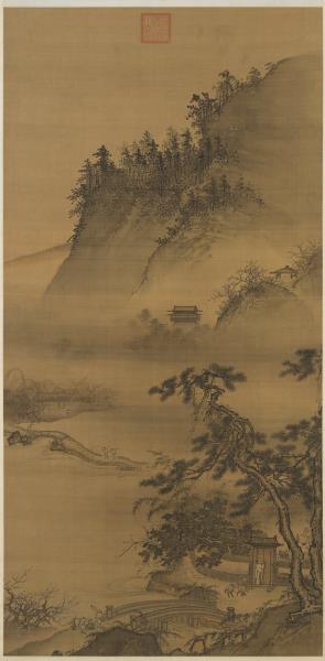 明戴進春遊晚歸　軸