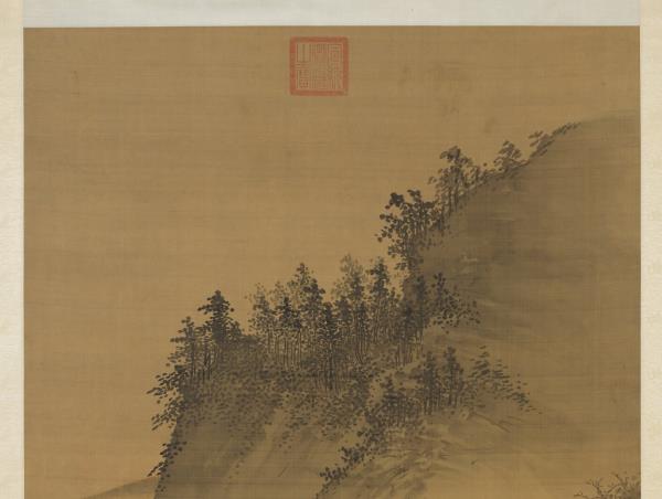 明戴進春遊晚歸　軸