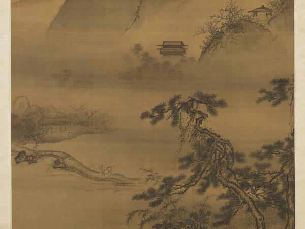 明戴進春遊晚歸　軸