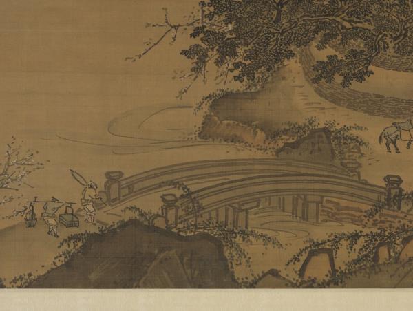 明戴進春遊晚歸　軸