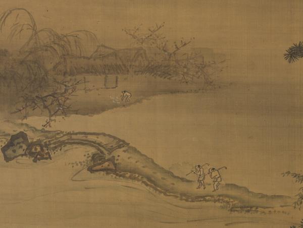 明戴進春遊晚歸　軸